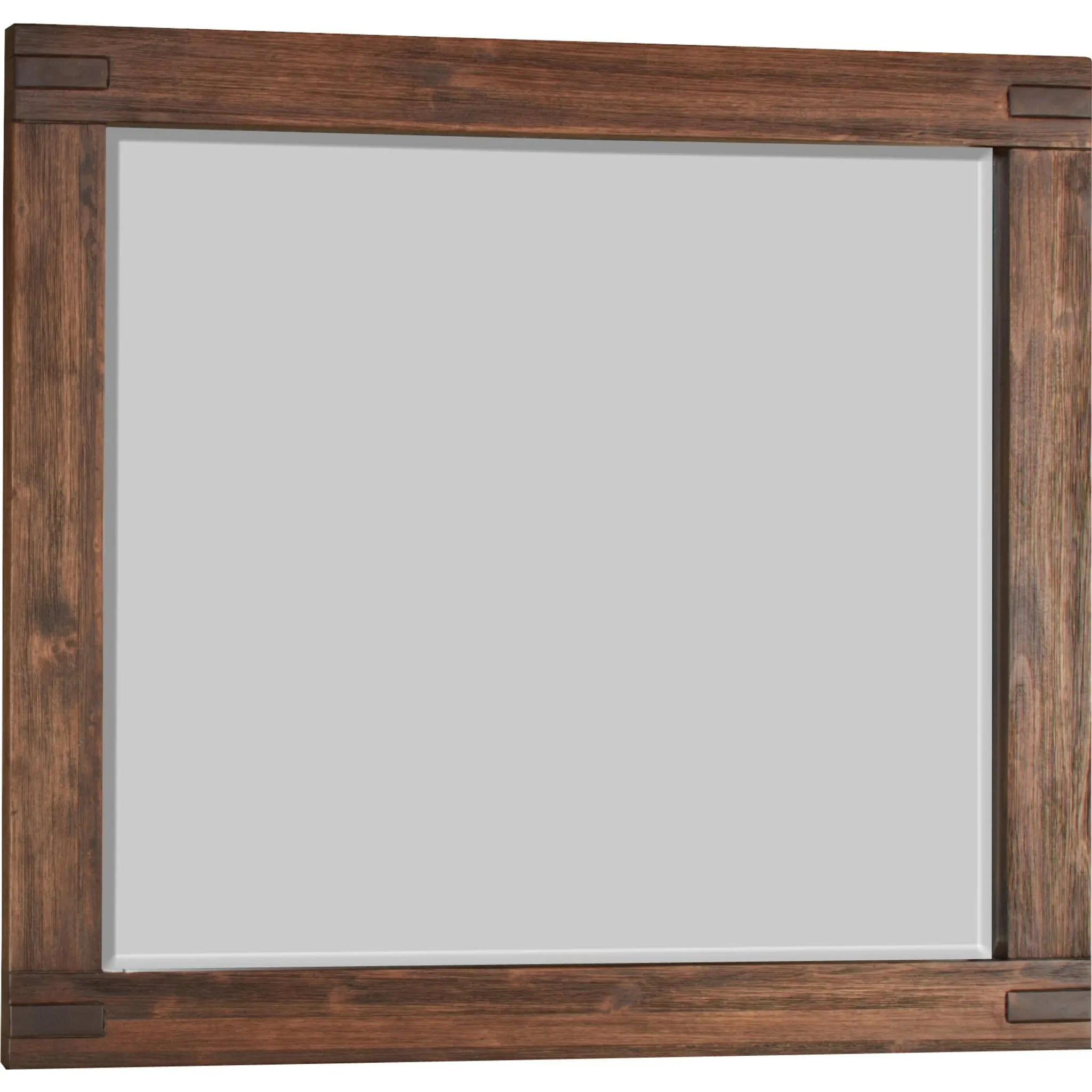 Meadow Solid Wood Mirror in Brick Brown Modus