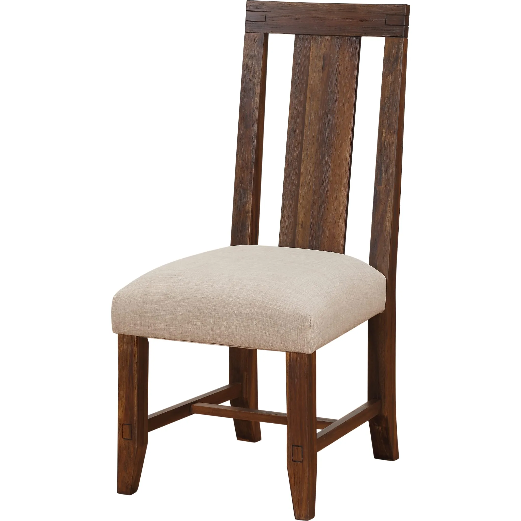 Meadow Solid Wood Upholstered Dining Chair in Brick Brown Modus