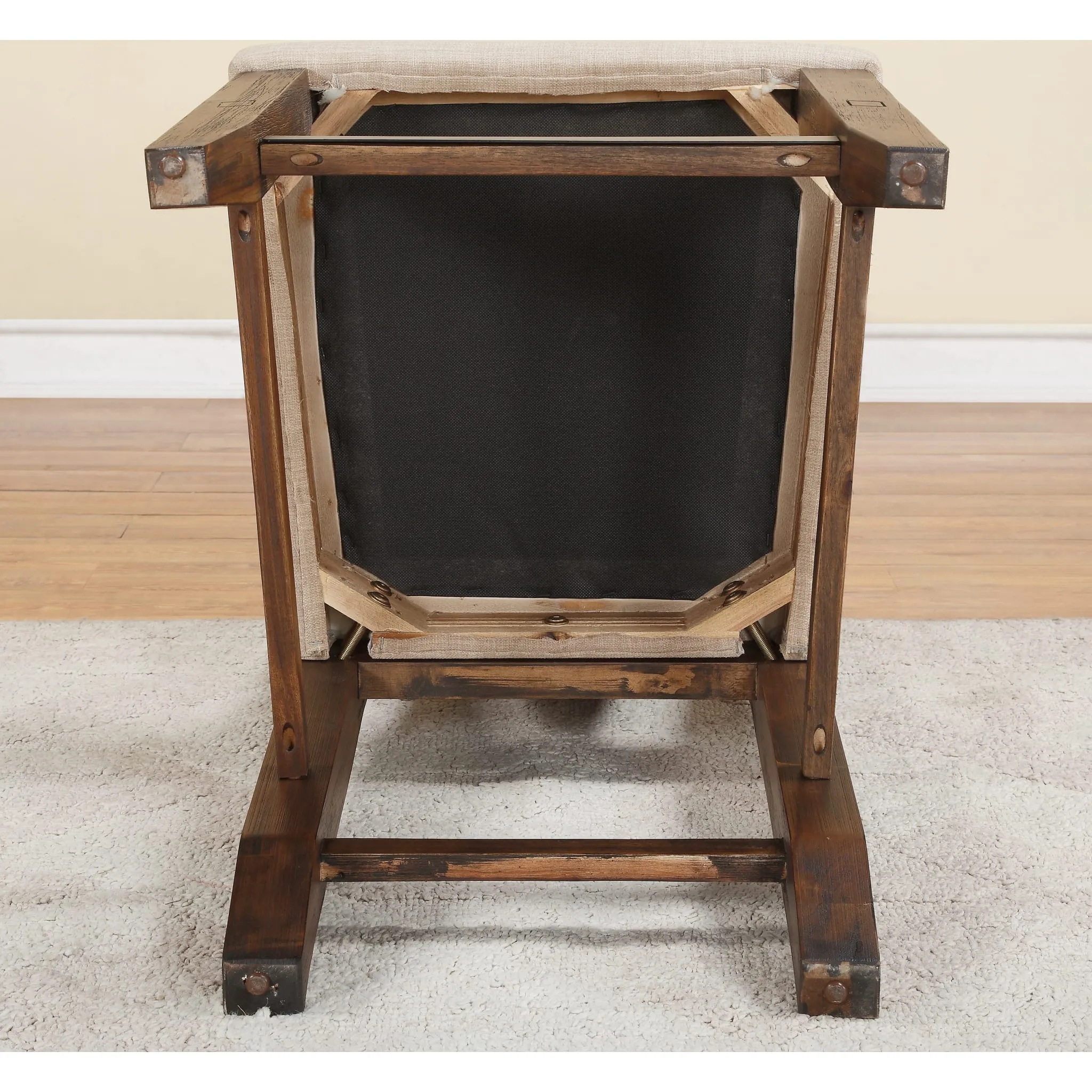 Meadow Solid Wood Upholstered Dining Chair in Brick Brown Modus