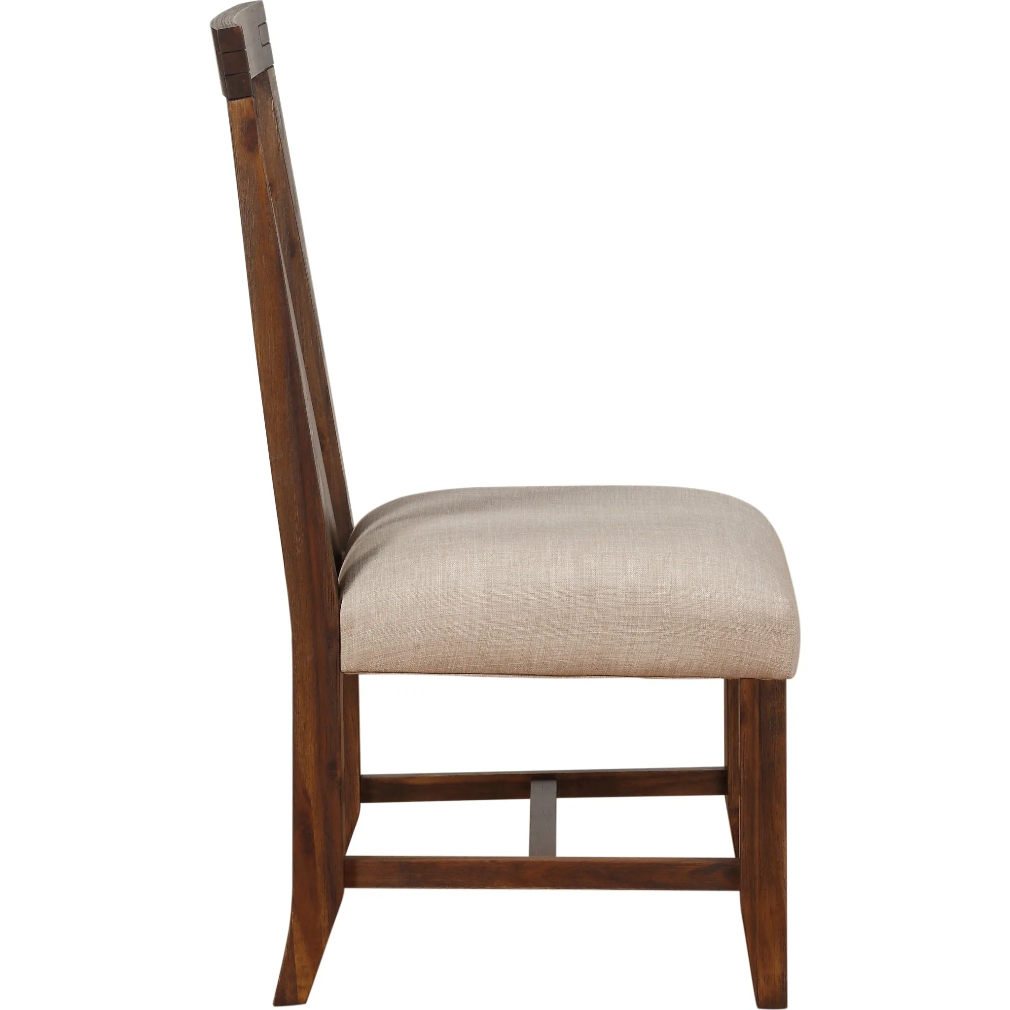 Meadow Solid Wood Upholstered Dining Chair in Brick Brown Modus