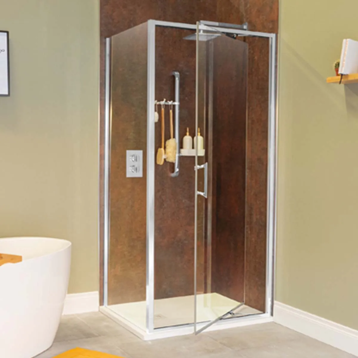 Merlyn 6 Series Sleek Infold Shower Door - Chrome