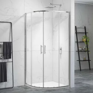 Merlyn 6 Series Sleek Quadrant Double Sliding Shower Door 900mm  - Chrome