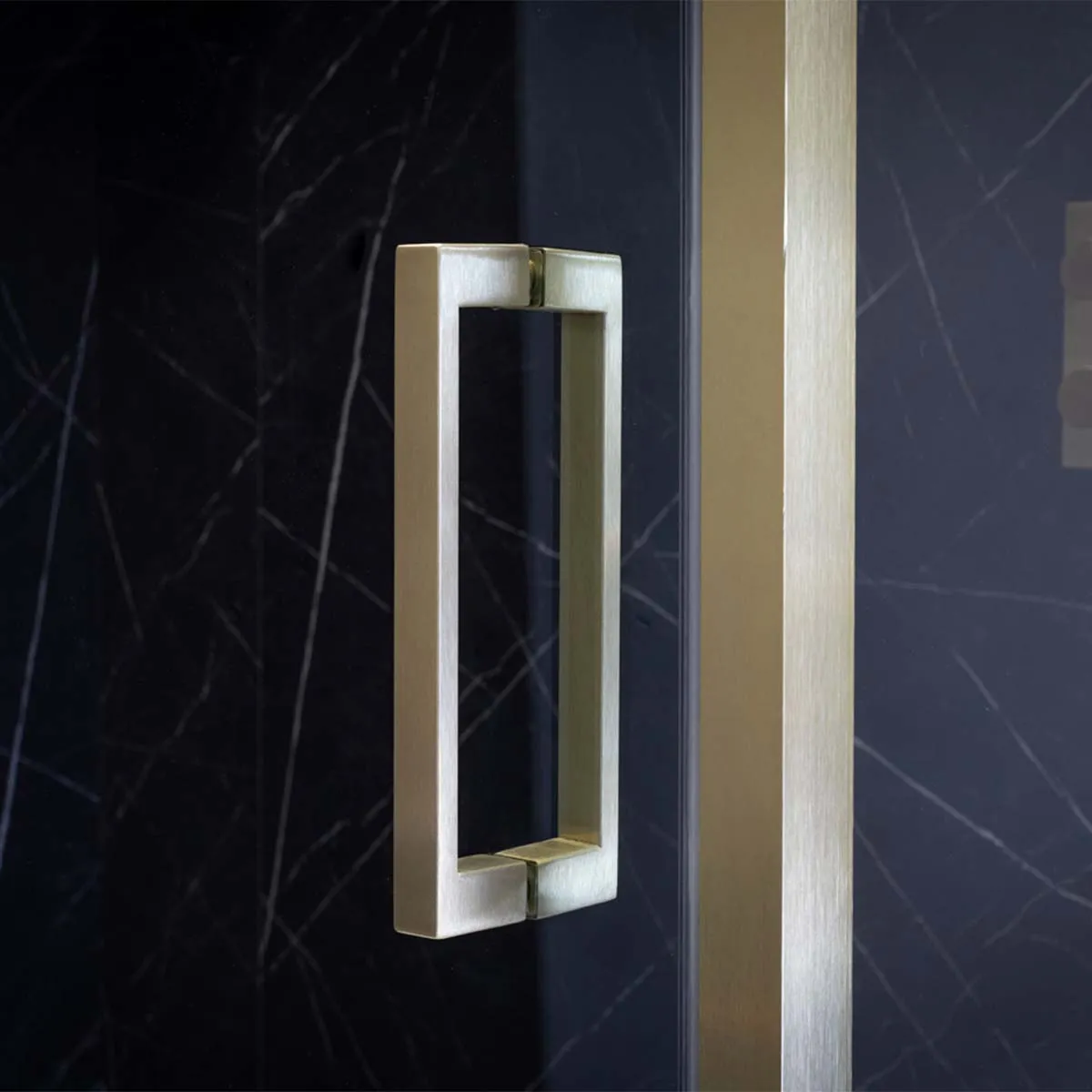 Merlyn 6 Series Sleek Quadrant Sliding Shower Door 900mm - Brushed Brass