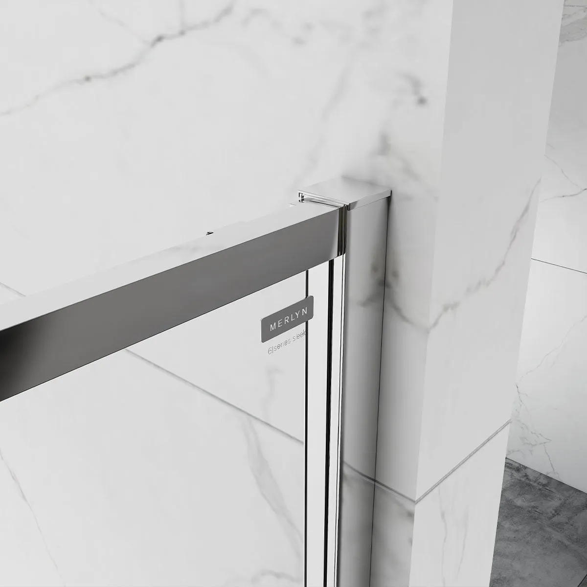 Merlyn 6 Series Sleek Sliding Shower Door With Side Panel - Chrome