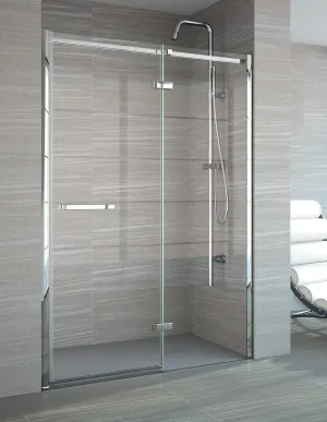 Merlyn 8 Series Frameless Hinge and Inline Shower Door In Recess