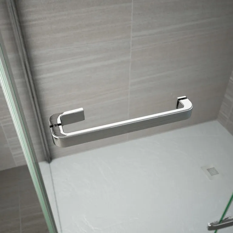 Merlyn 8 Series Frameless Hinge and Inline Shower Door With Side Panel