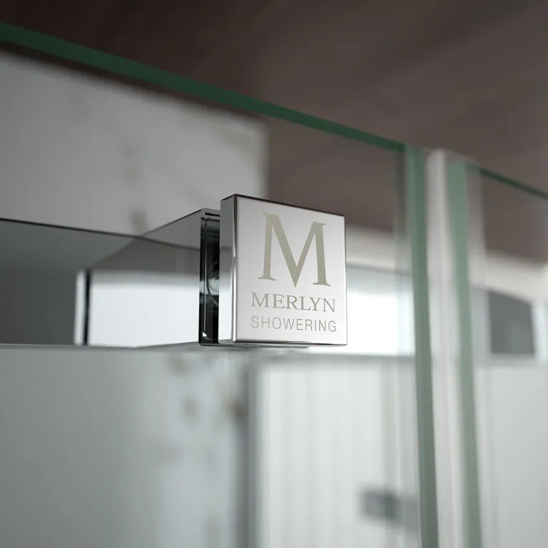 Merlyn 8 Series Frameless Hinge and Inline Shower Door With Side Panel