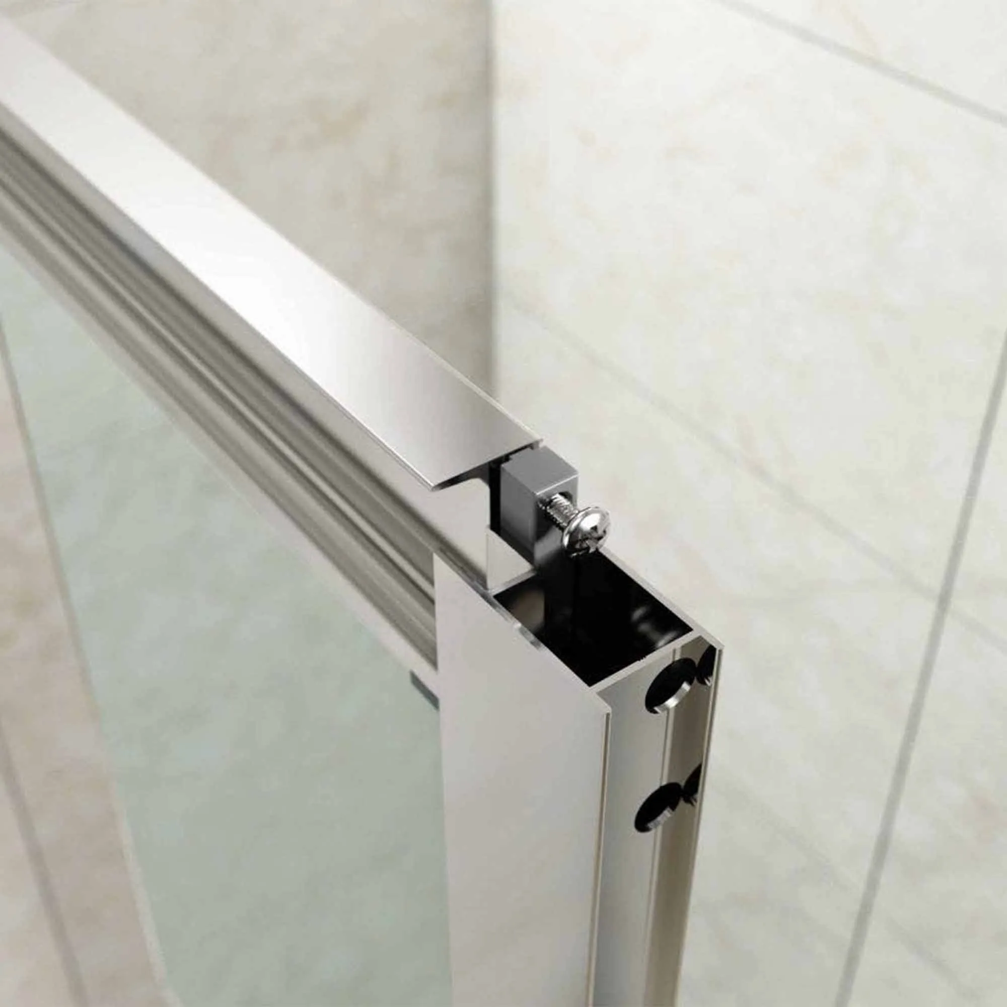 Merlyn Mbox Quadrant Sliding Shower Door - Brushed Brass