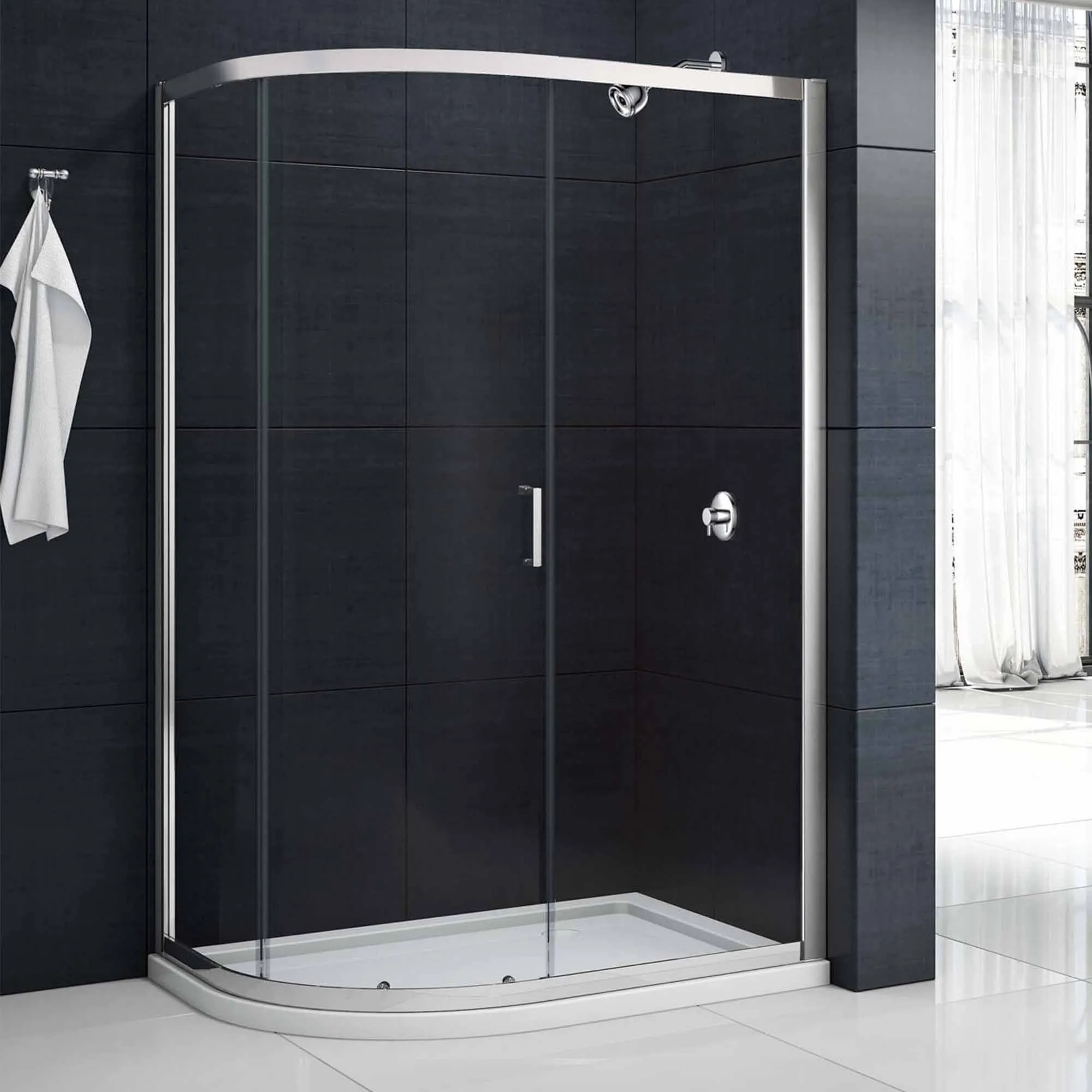 Merlyn Mbox Quadrant Sliding Shower Door - Chrome