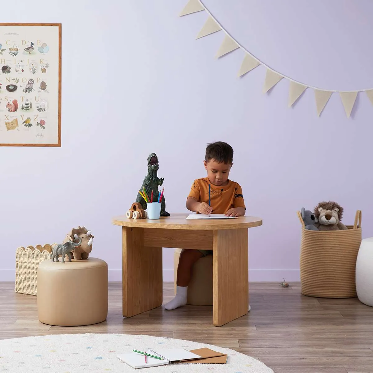 Mini Maeve Natural   Mini Moo Beige Two Seater Set Mocka