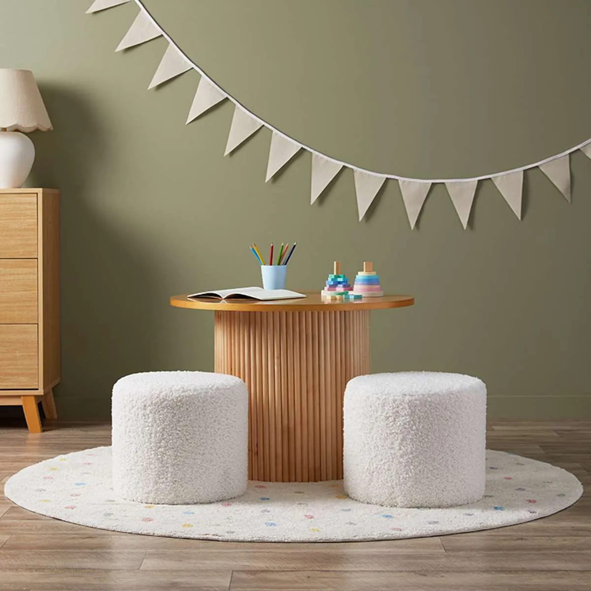Mini Roo   Mini Moo Cream Two Seater Set Mocka