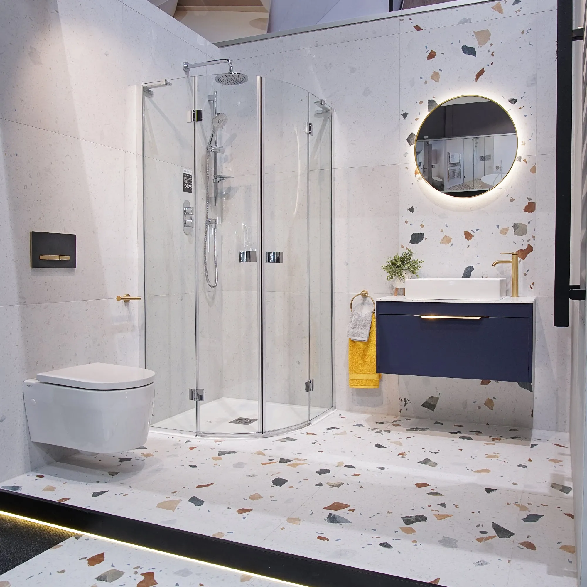Miscela Blanco Terrazzo Effect Porcelain Tile 60x60cm Matt
