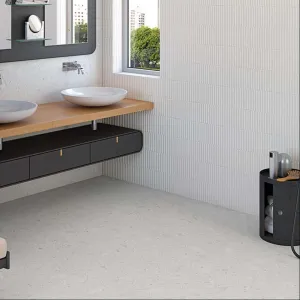 Miscela-R Blanco Terrazzo Effect Porcelain Tile 79x79cm Polished