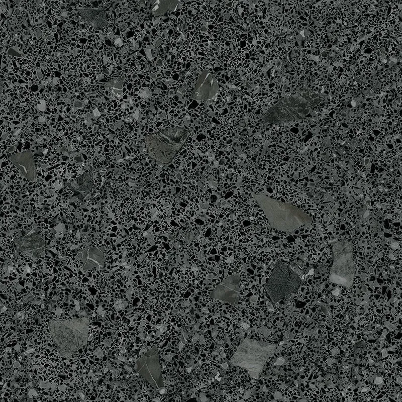 Miscela-R Nero Terrazzo Effect Porcelain Tile 80x80cm Matt