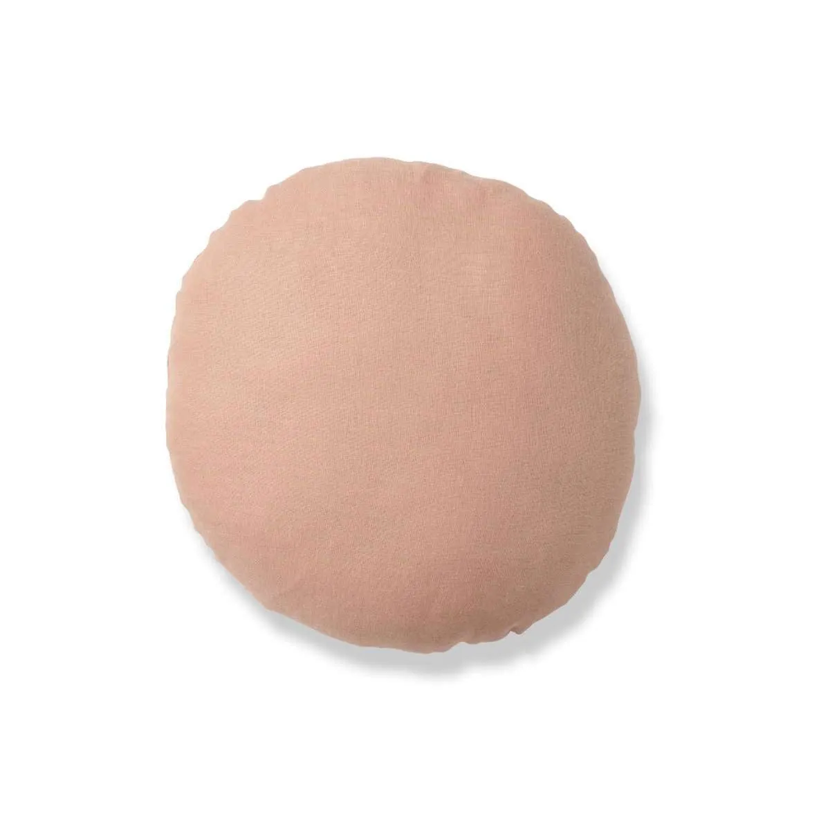 Mocka Linen Round Cushion - Coral Sand Mocka