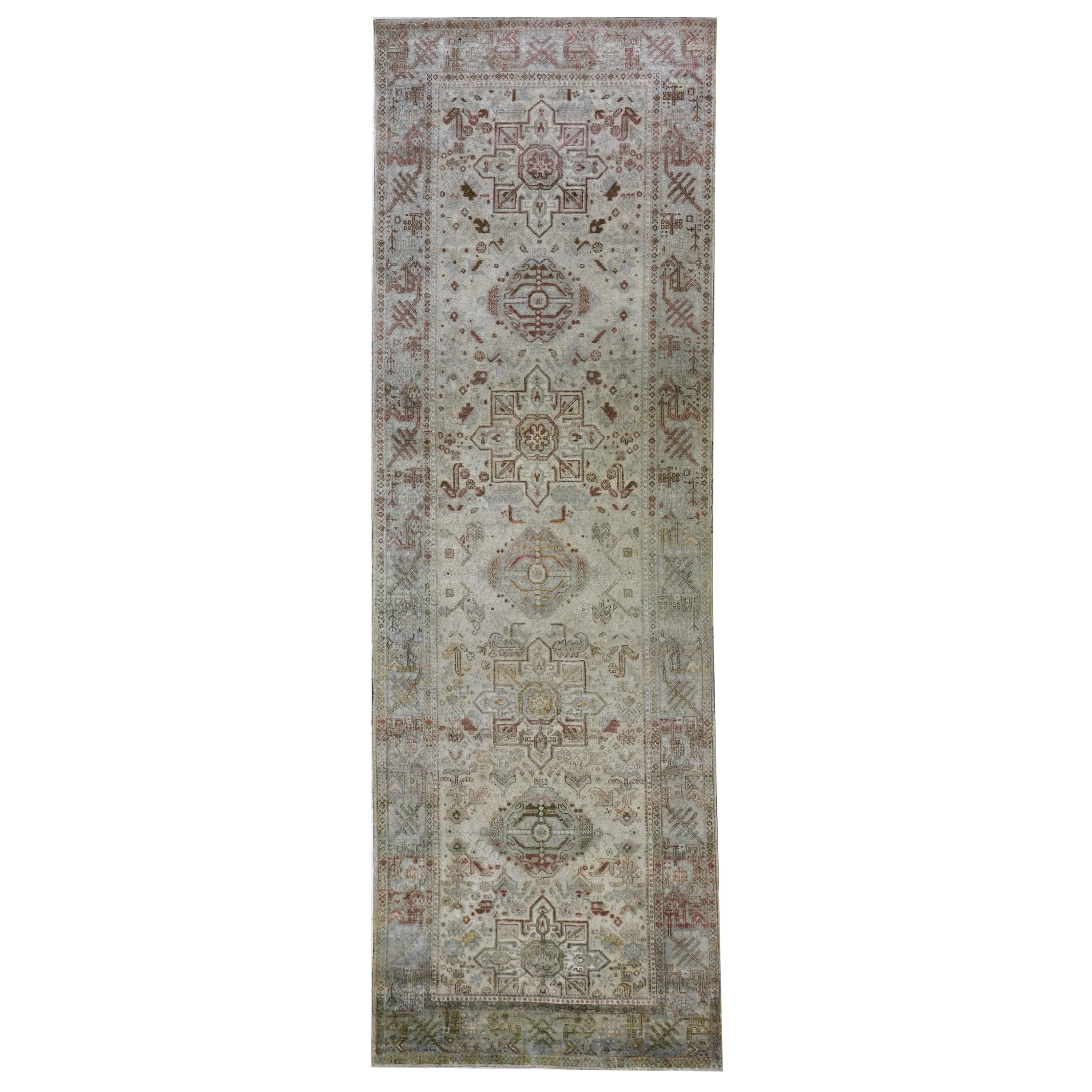 Multicolored Alchemy Traditional Silk Runner - 3'11" x 12'2"