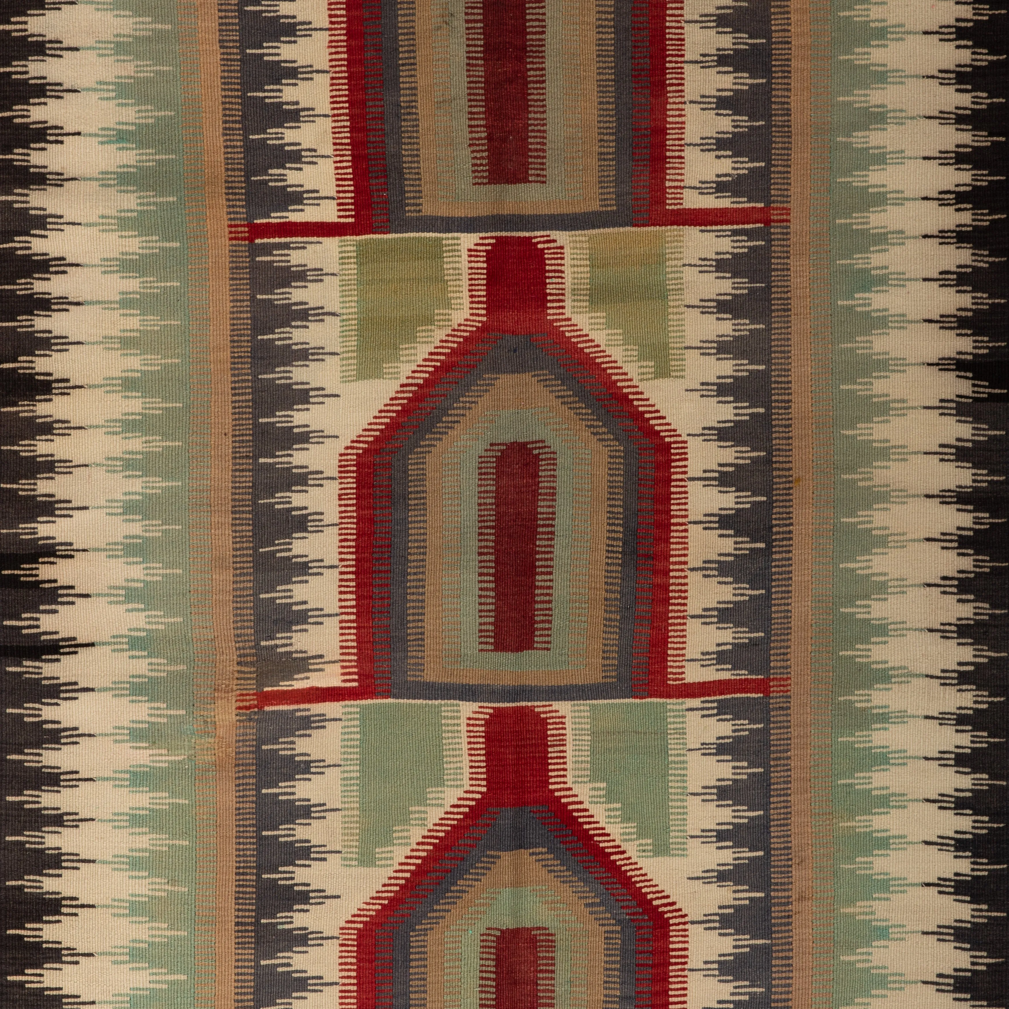Multicolored Traditional Wool Rug - 3'4" x 5'5"