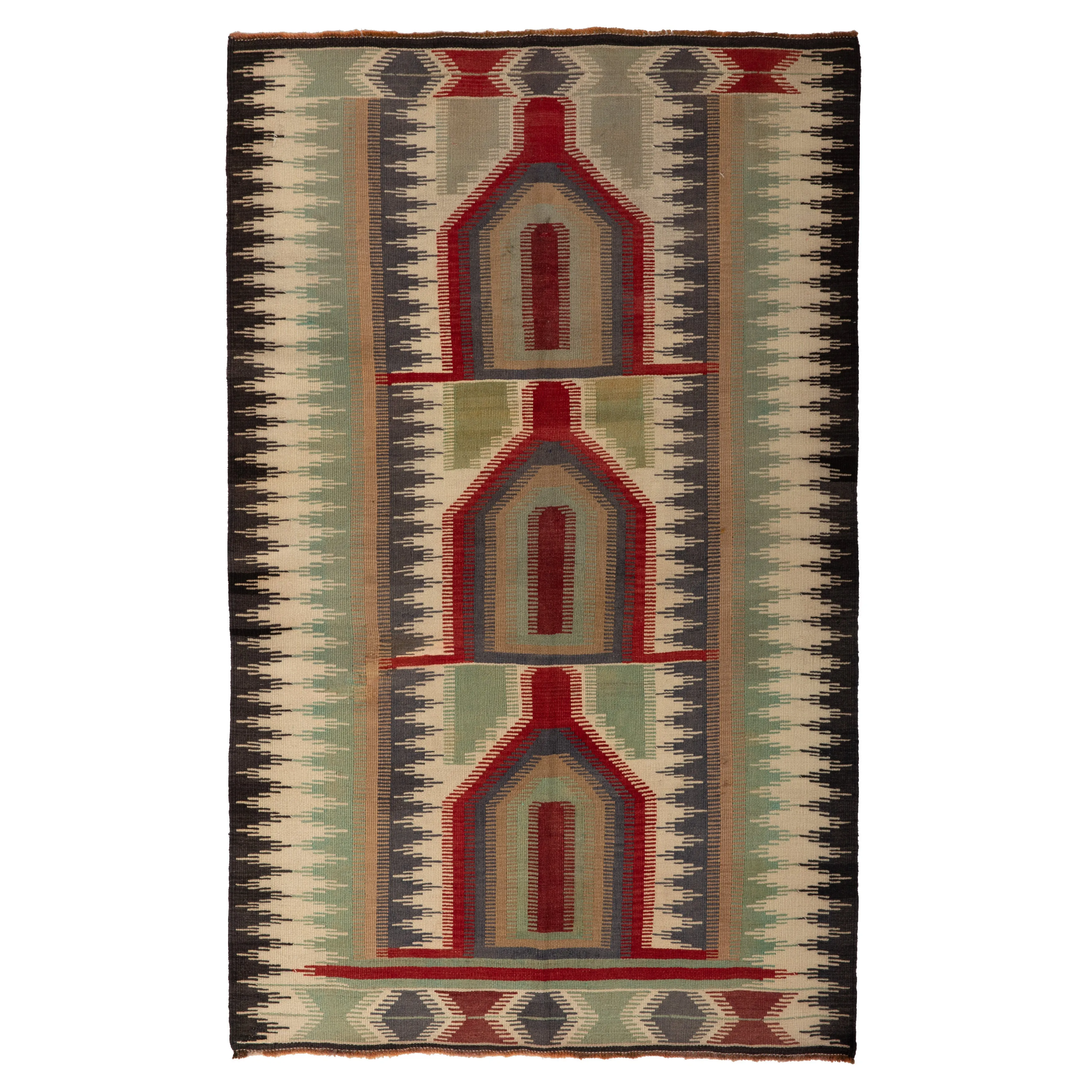 Multicolored Traditional Wool Rug - 3'4" x 5'5"