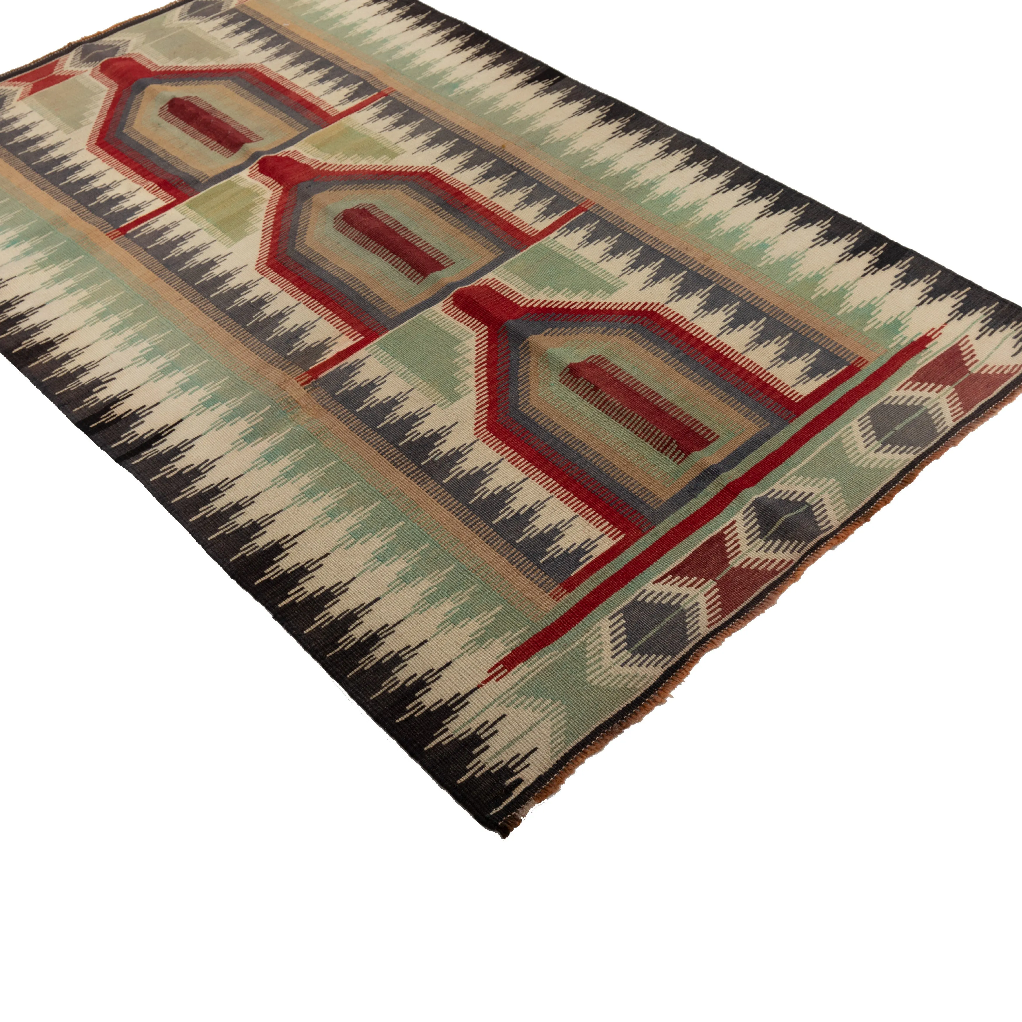 Multicolored Traditional Wool Rug - 3'4" x 5'5"