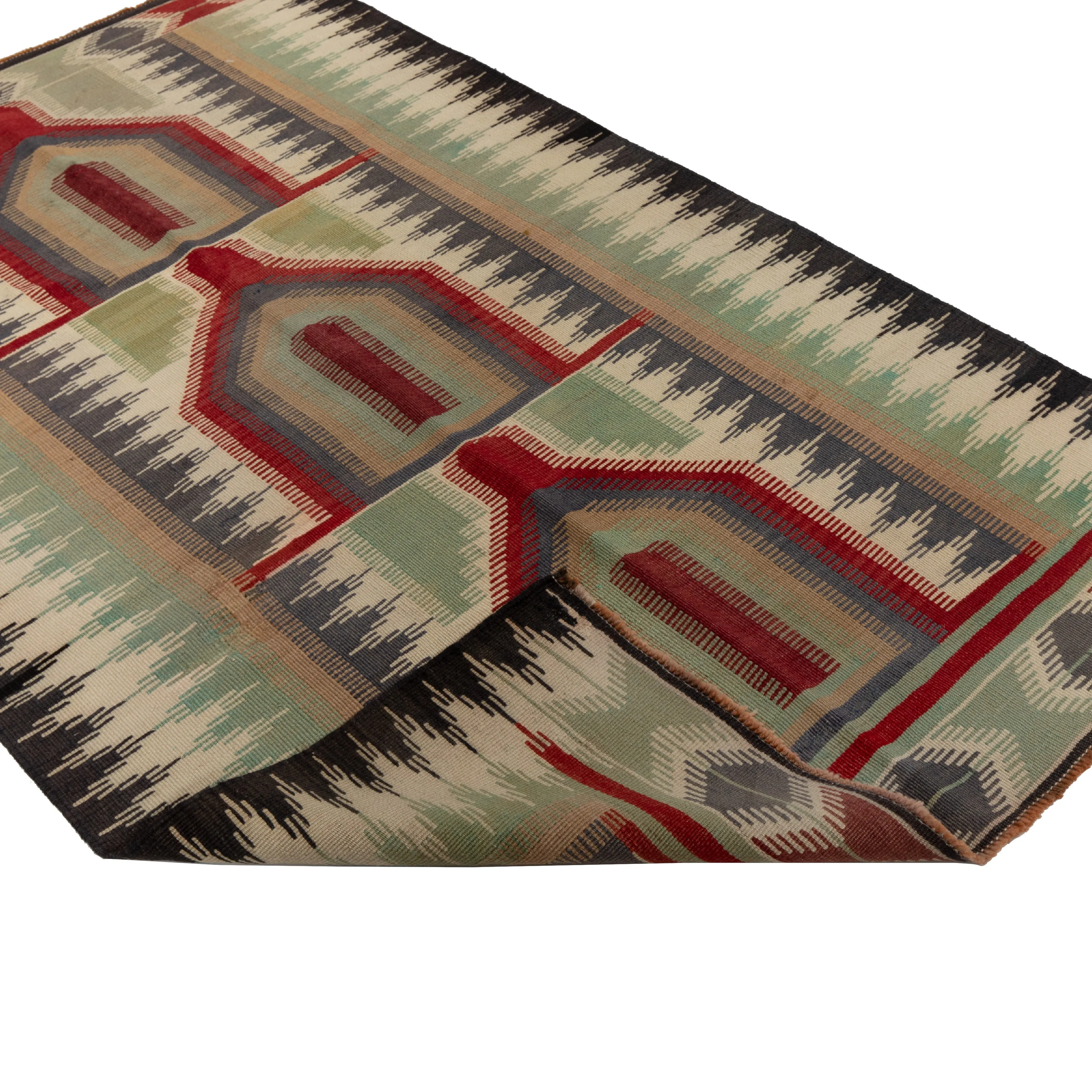 Multicolored Traditional Wool Rug - 3'4" x 5'5"