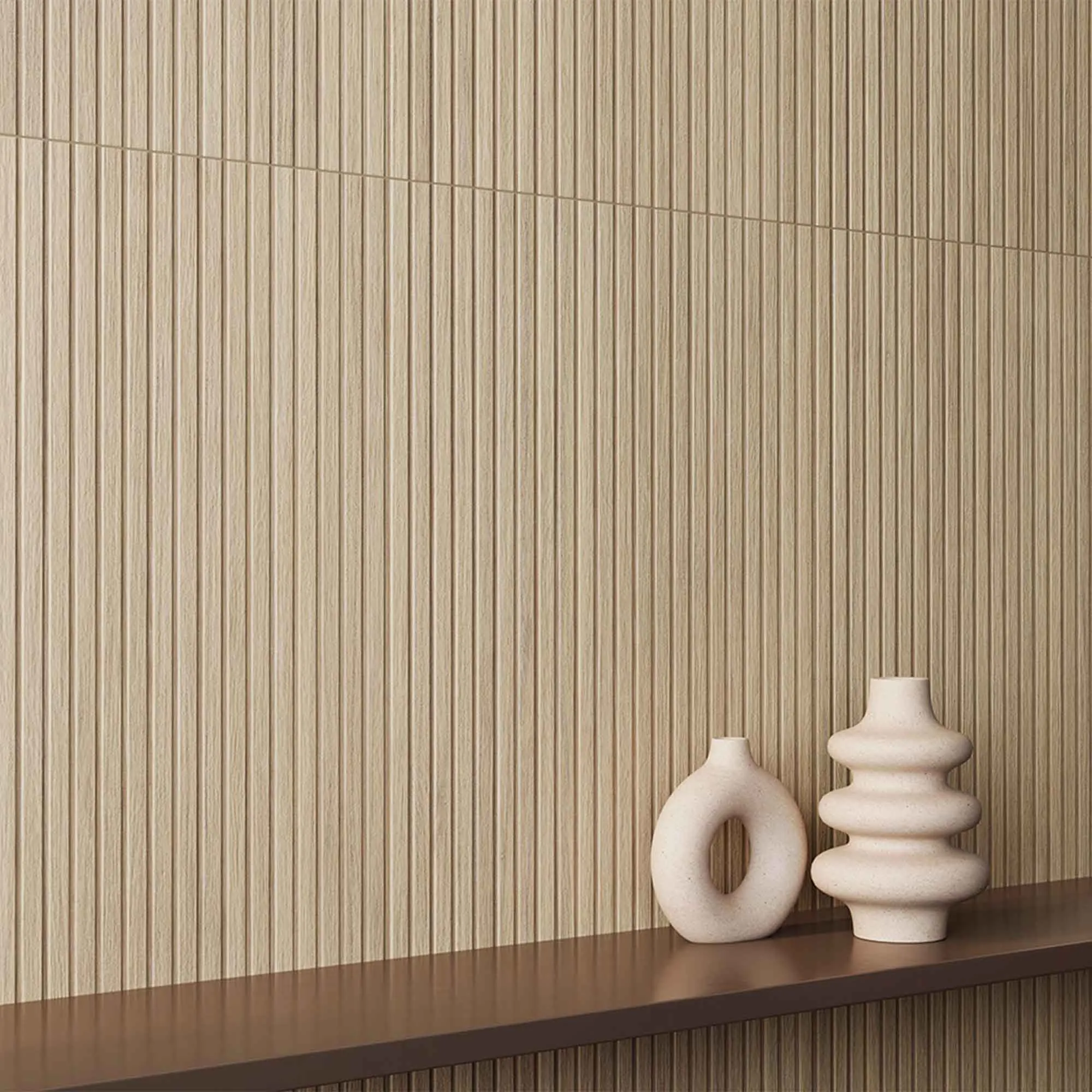 Nordic Maple Slat Decor Wood Effect Porcelain Tile 60x120cm Matt