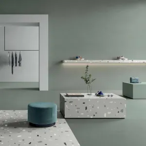 Nuances Salvia Concrete Effect Porcelain Tile 60x120cm Matt