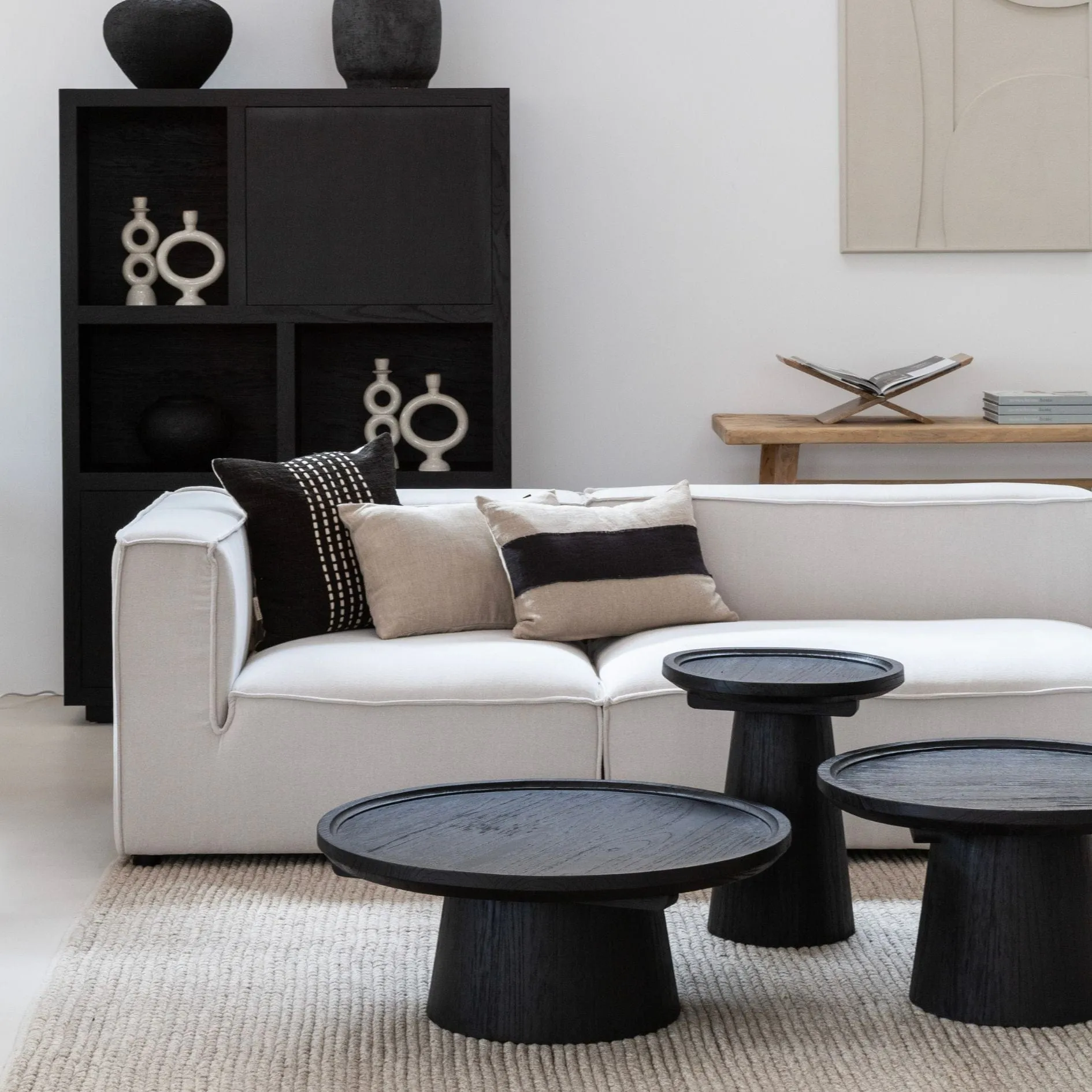 Nuku Coffee table | Black 80cm Zoco Home