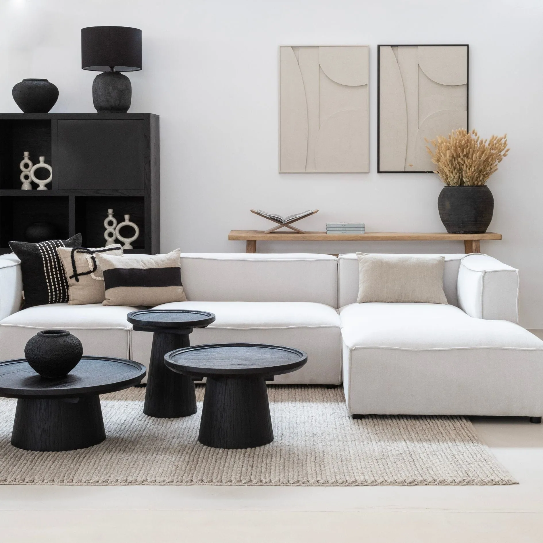 Nuku Coffee table | Black 80cm Zoco Home