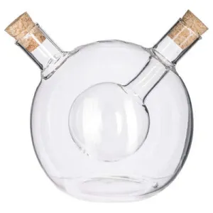 Oil And Vinegar Round Glass Bottle Funky Chunky