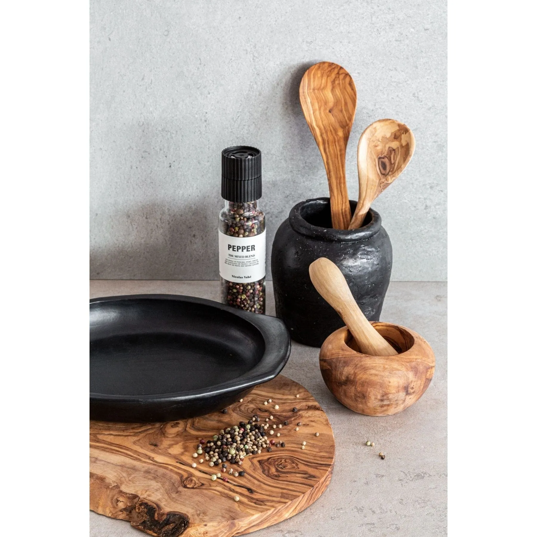 Olive Wood Mortar & Pestle | 12cm Zoco Home