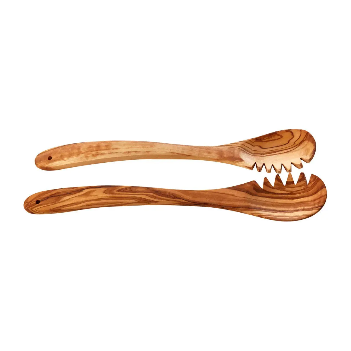 Olive Wood Salad Servers Funky Chunky