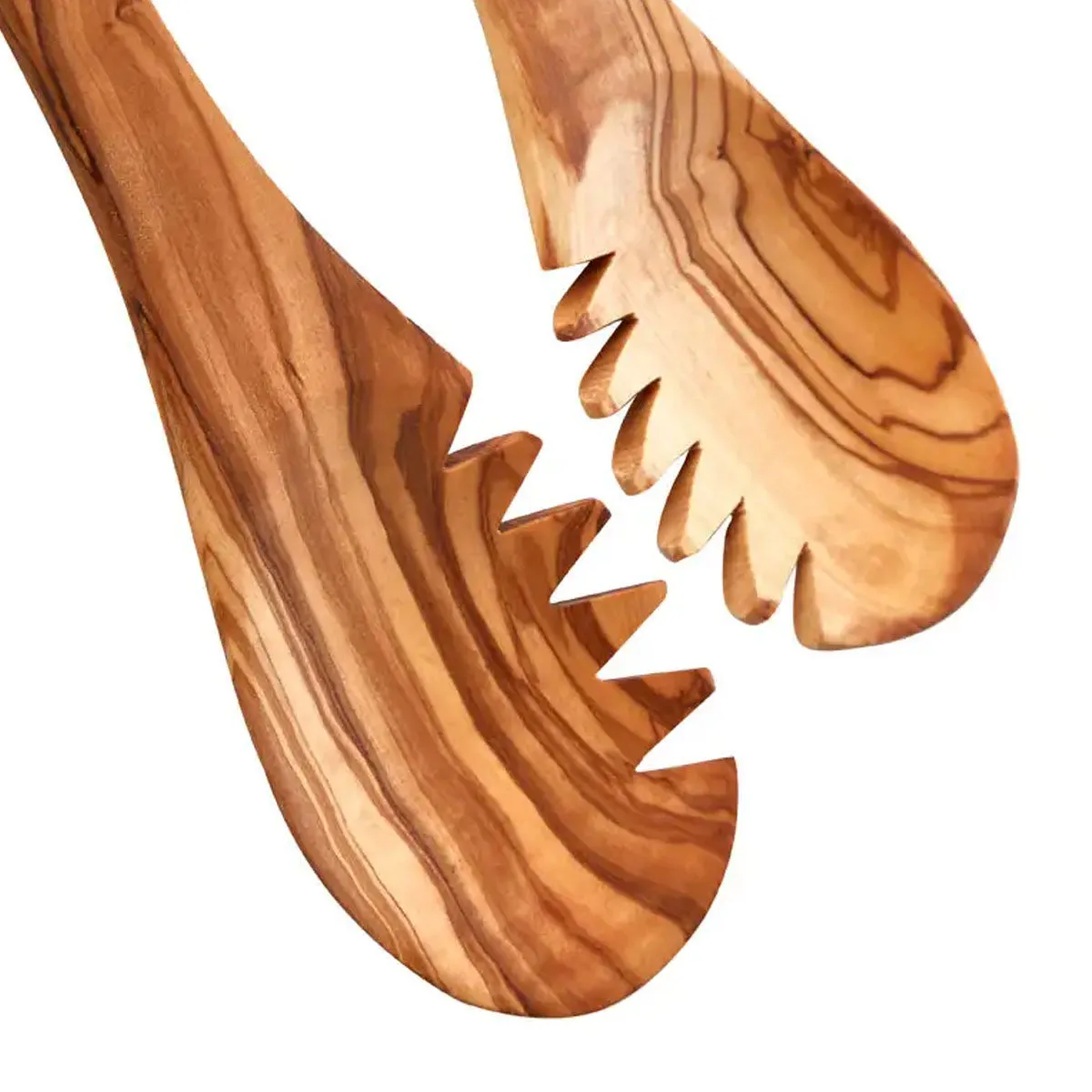 Olive Wood Salad Servers Funky Chunky