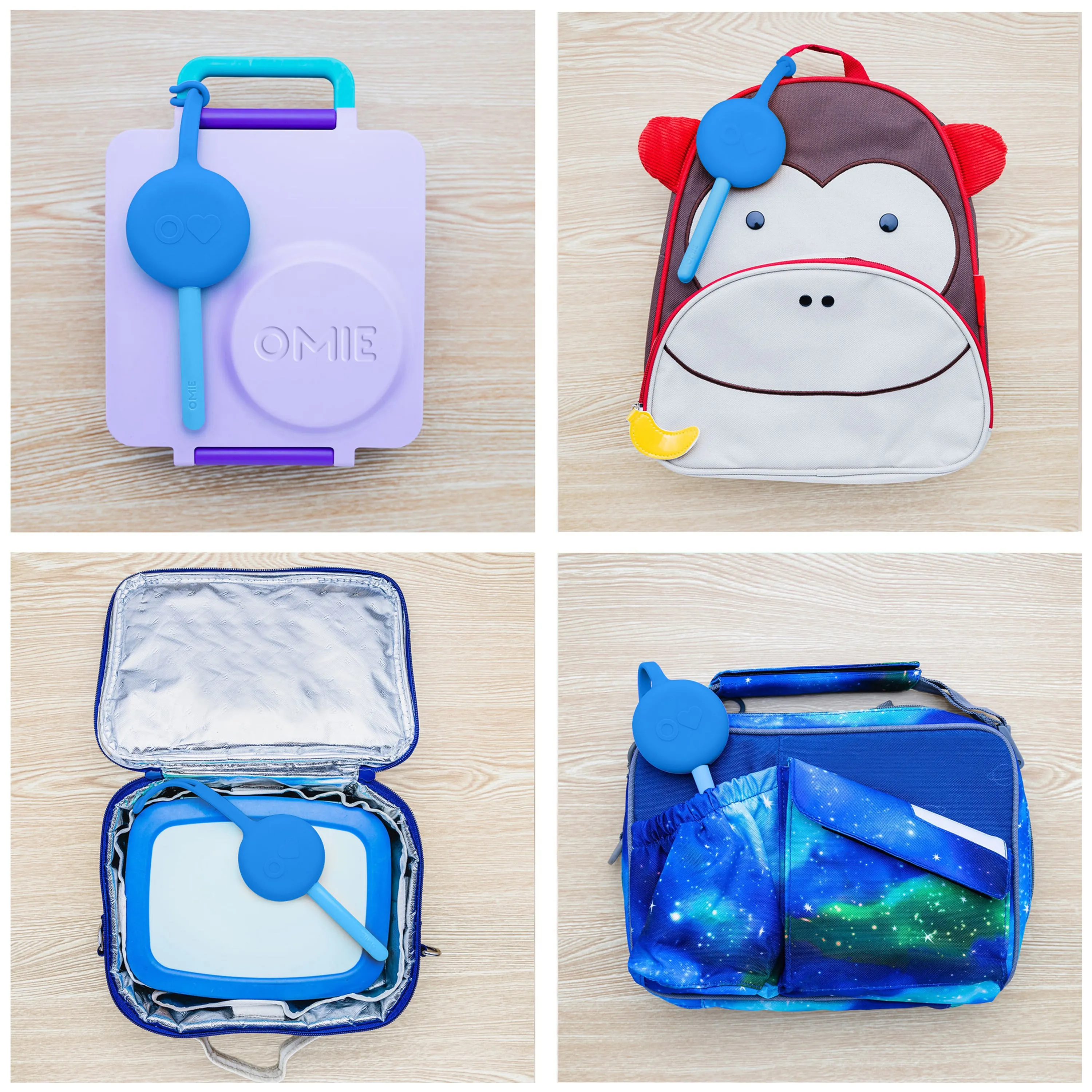 OmieBox 2 - Fork/Spoon/Pod Set Capri Blue