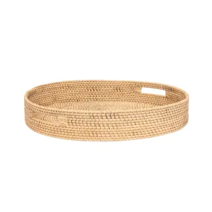 Organic Rattan Round Tray | 50cm Zoco Home