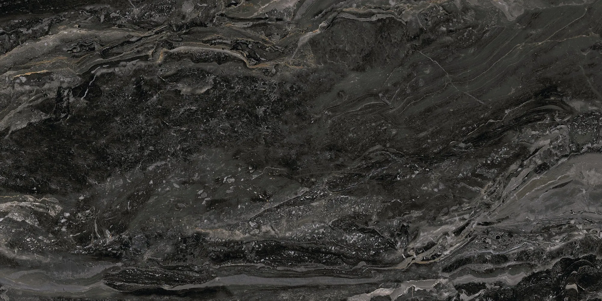 Orobico Dark Marble Effect Porcelain Tile 60x120cm Polished