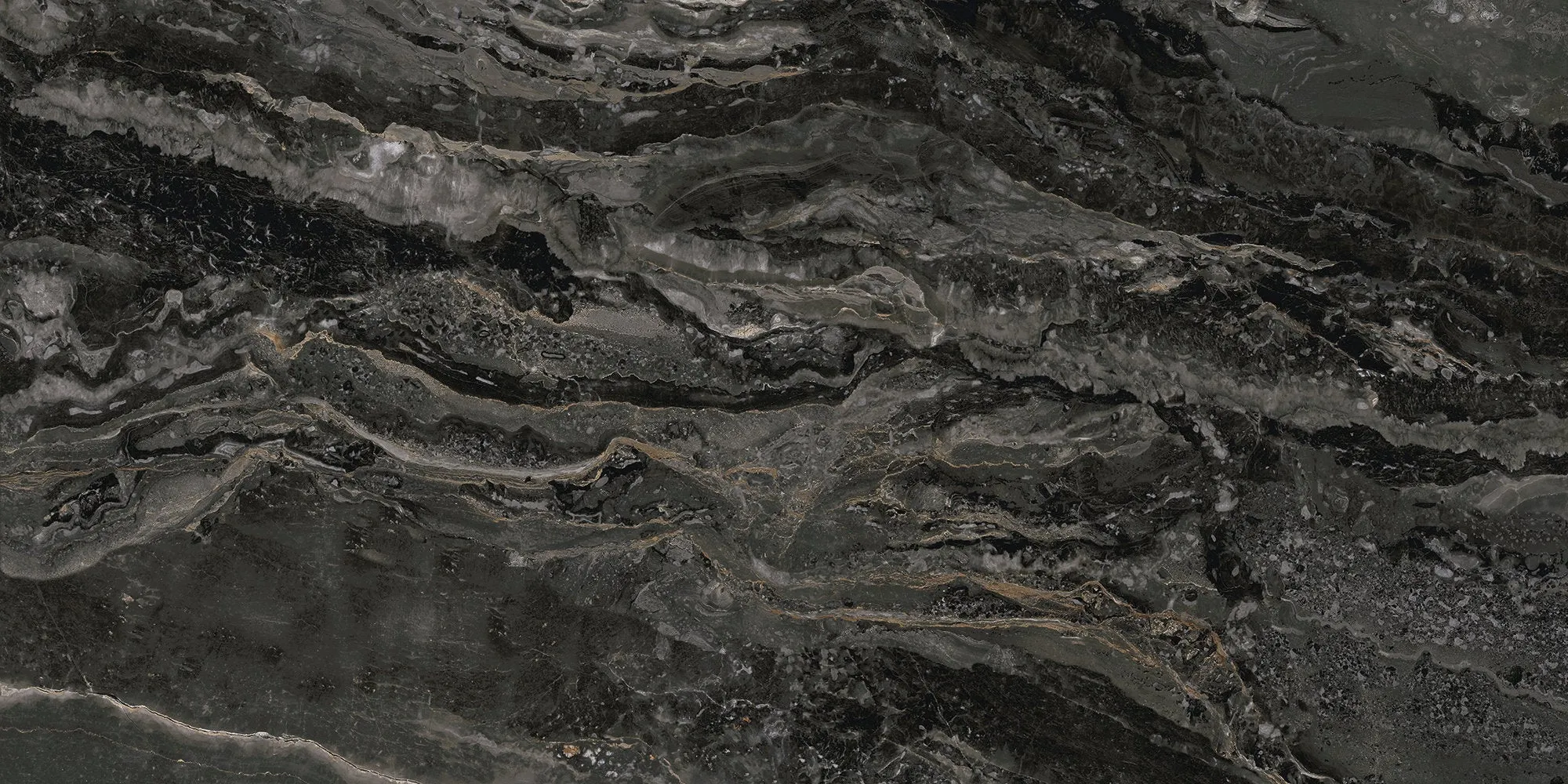 Orobico Dark Marble Effect Porcelain Tile 60x120cm Polished