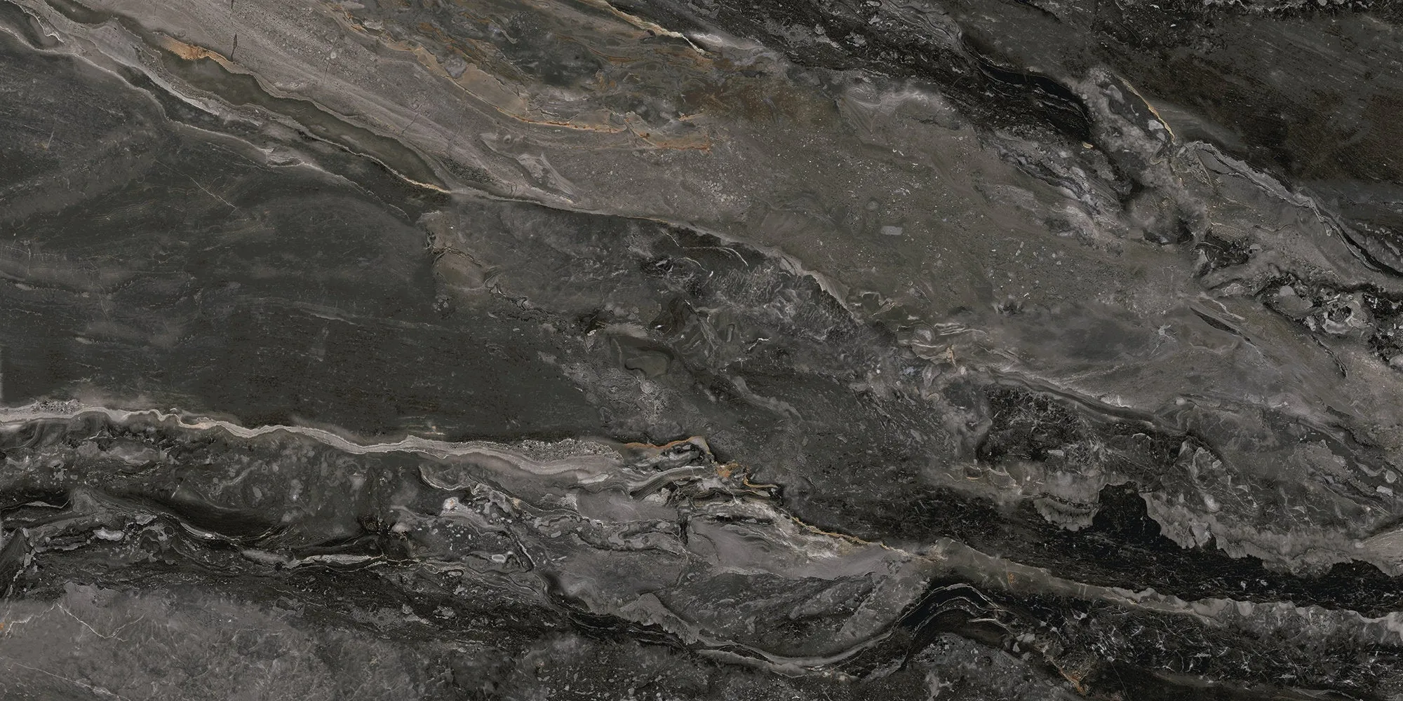 Orobico Dark Marble Effect Porcelain Tile 60x120cm Polished