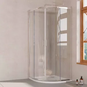 Oslo Quadrant Double Sliding Shower Door - Chrome