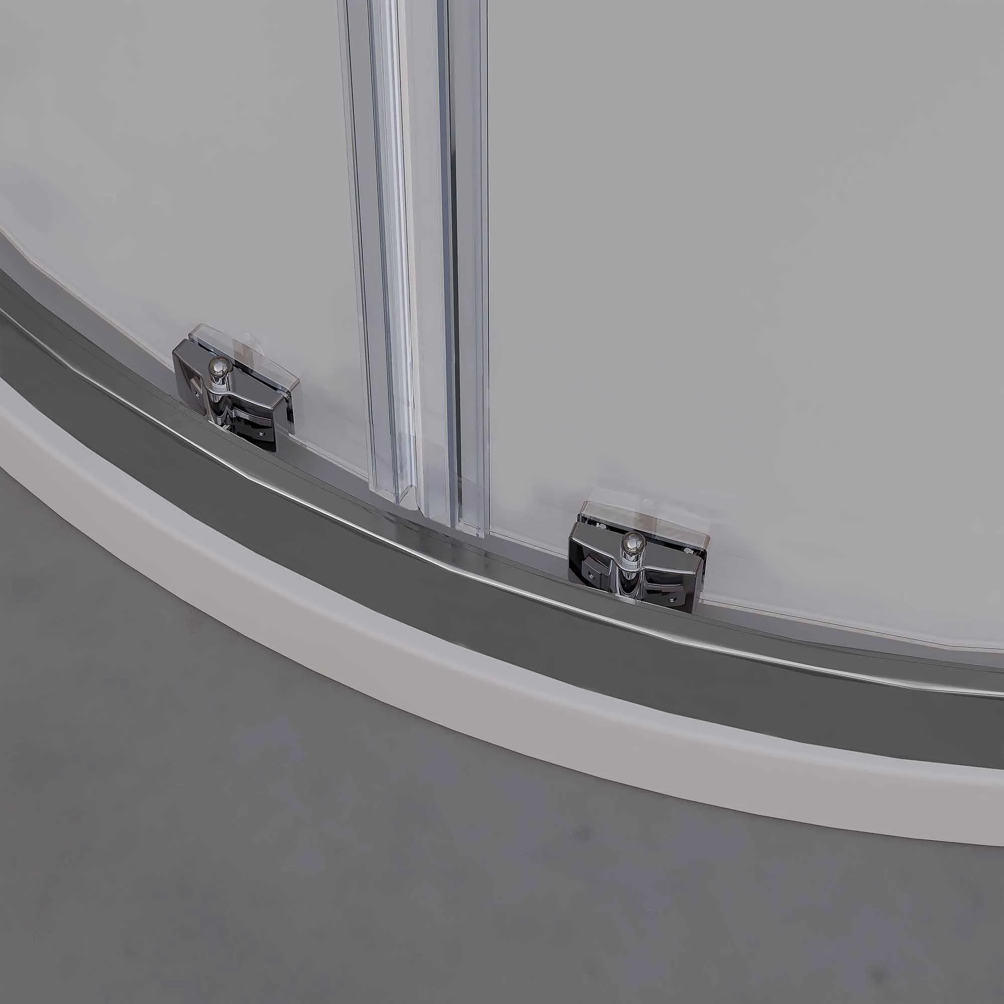 Oslo Quadrant Double Sliding Shower Door - Chrome