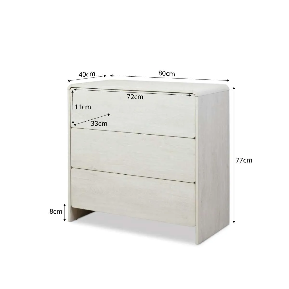Owen Three Drawer - Cream Mocka