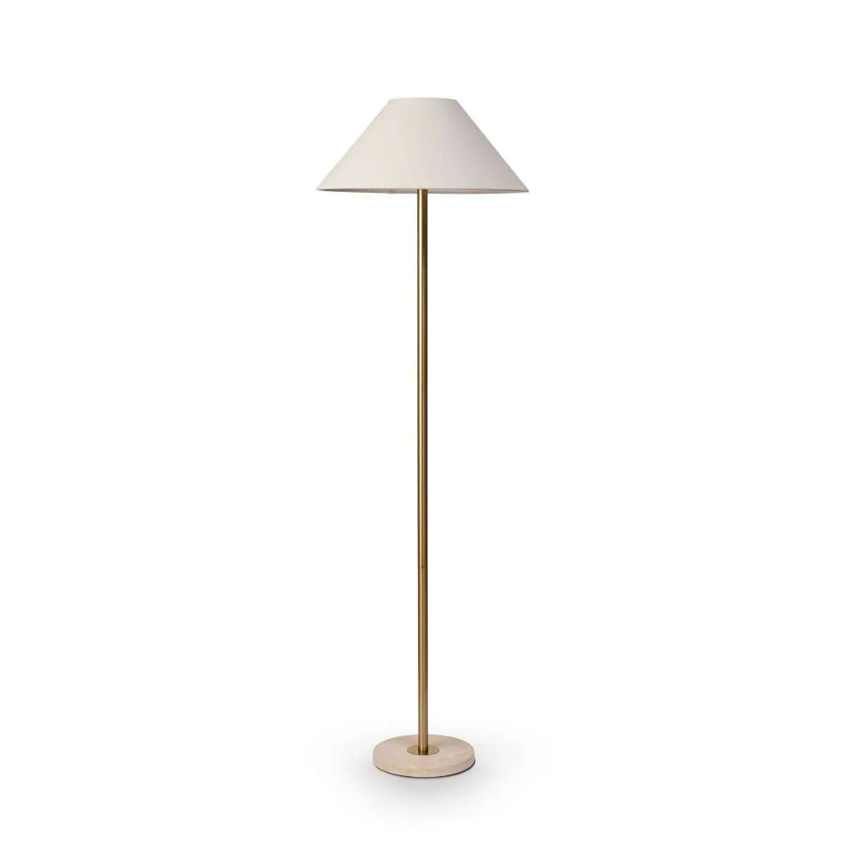 Phoebe Travertine Base Floor Lamp Mocka