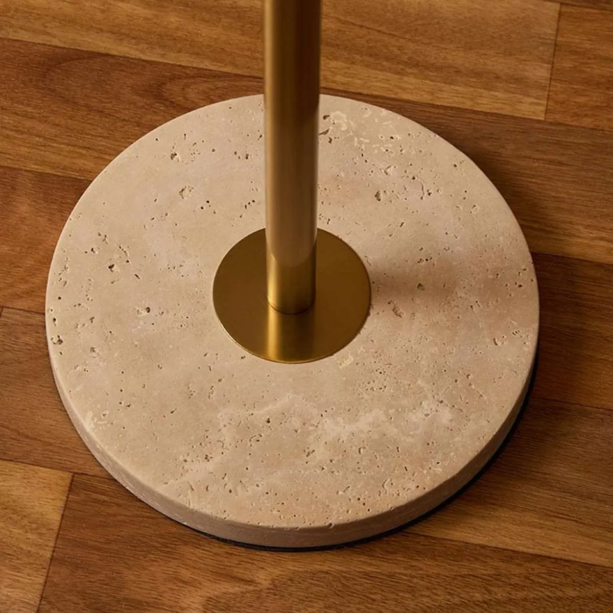 Phoebe Travertine Base Floor Lamp Mocka