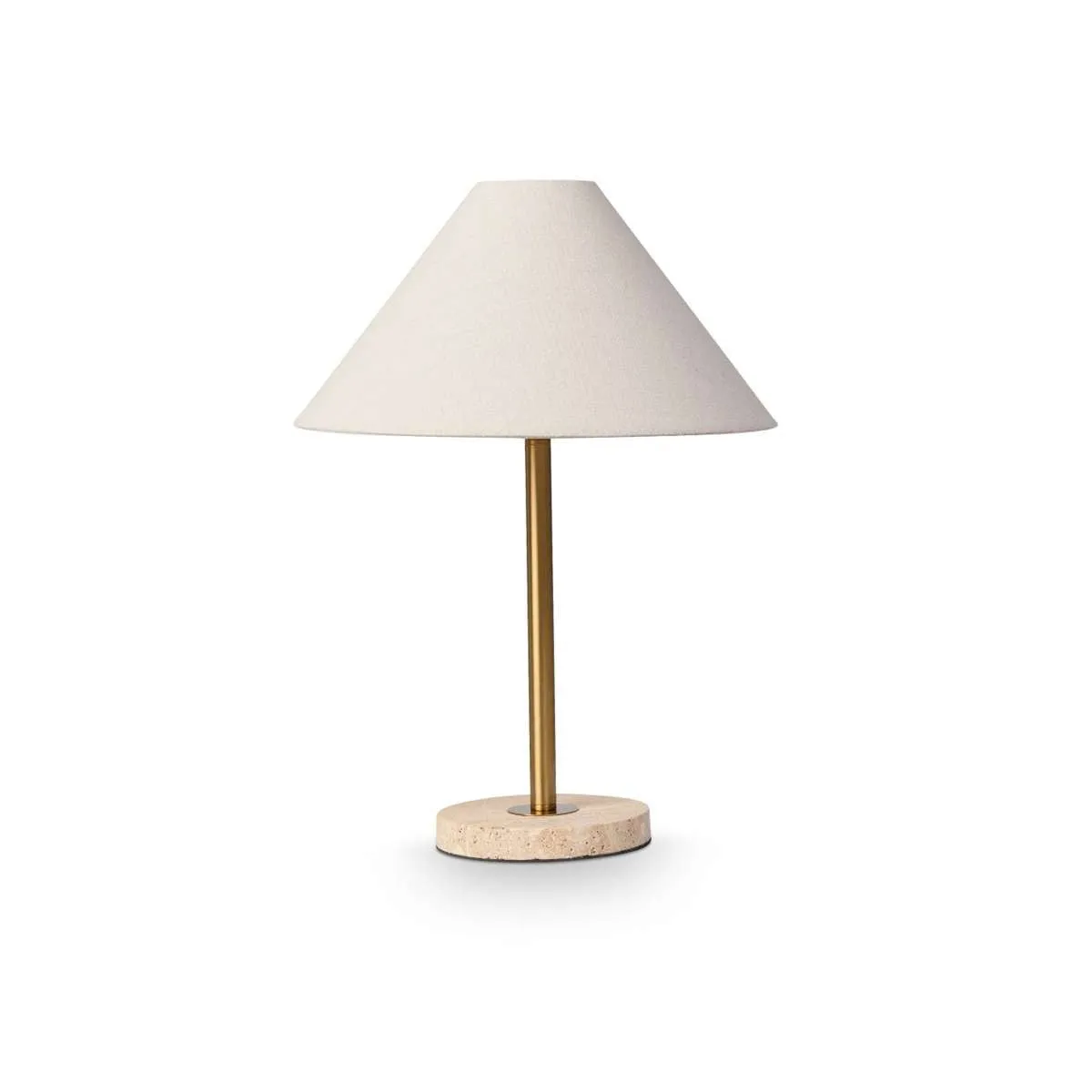 Phoebe Travertine Base Table Lamp Mocka
