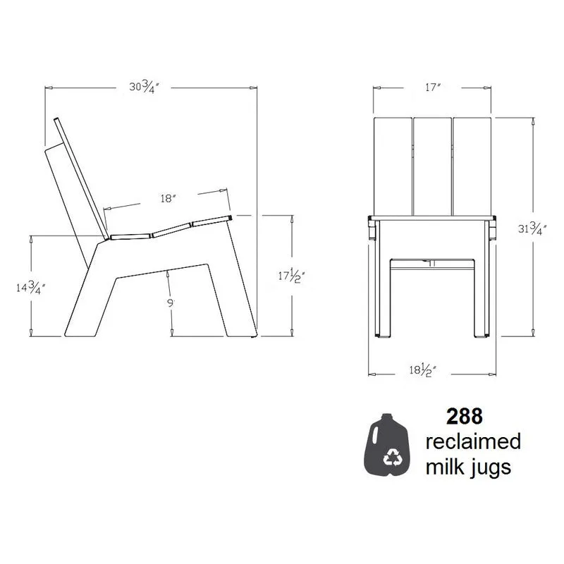 Picket Low Back Tall Chair