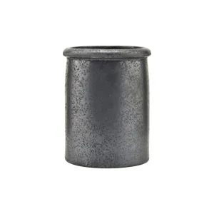 Pion Stoneware Jar | Black 11.5x15cm Zoco Home