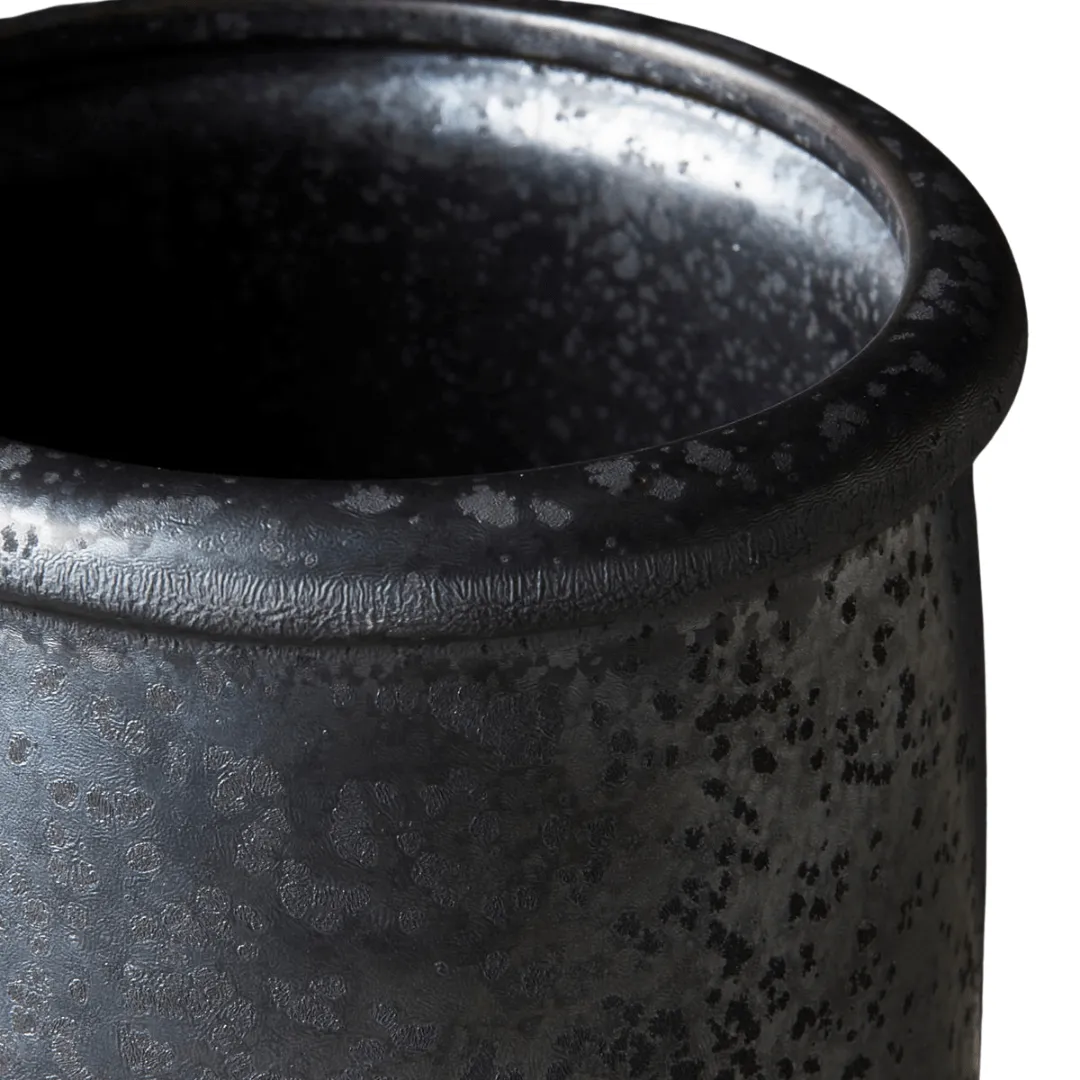Pion Stoneware Jar | Black 11.5x15cm Zoco Home