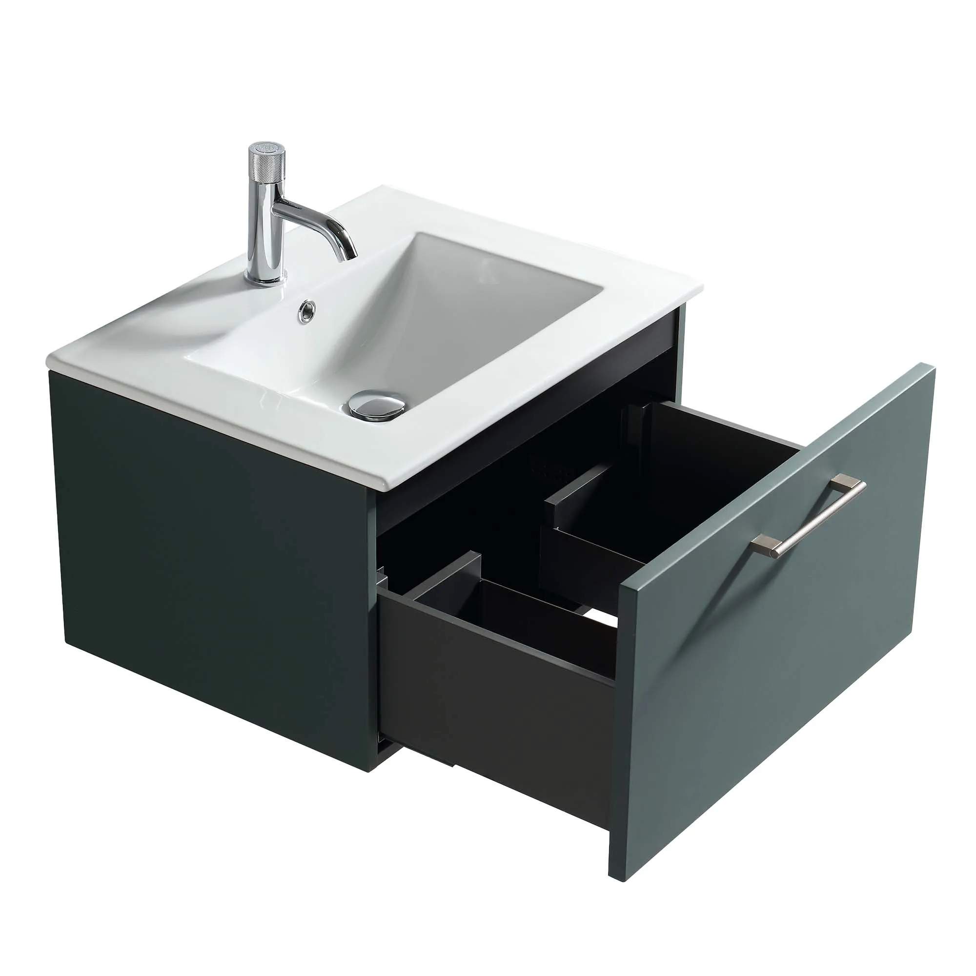 Pisa 600 Wall Mounted Vanity Unit With Washbasin