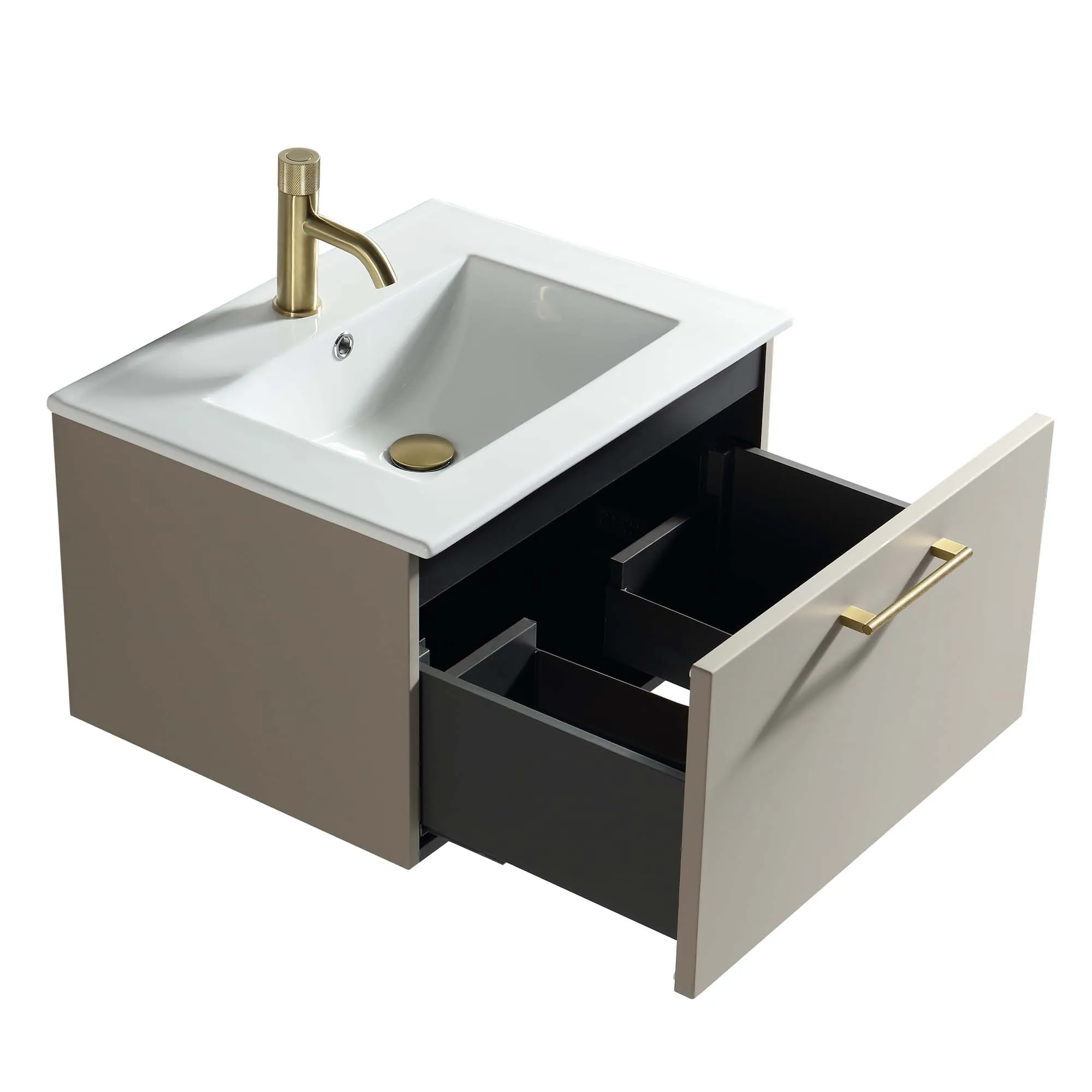 Pisa 600 Wall Mounted Vanity Unit With Washbasin