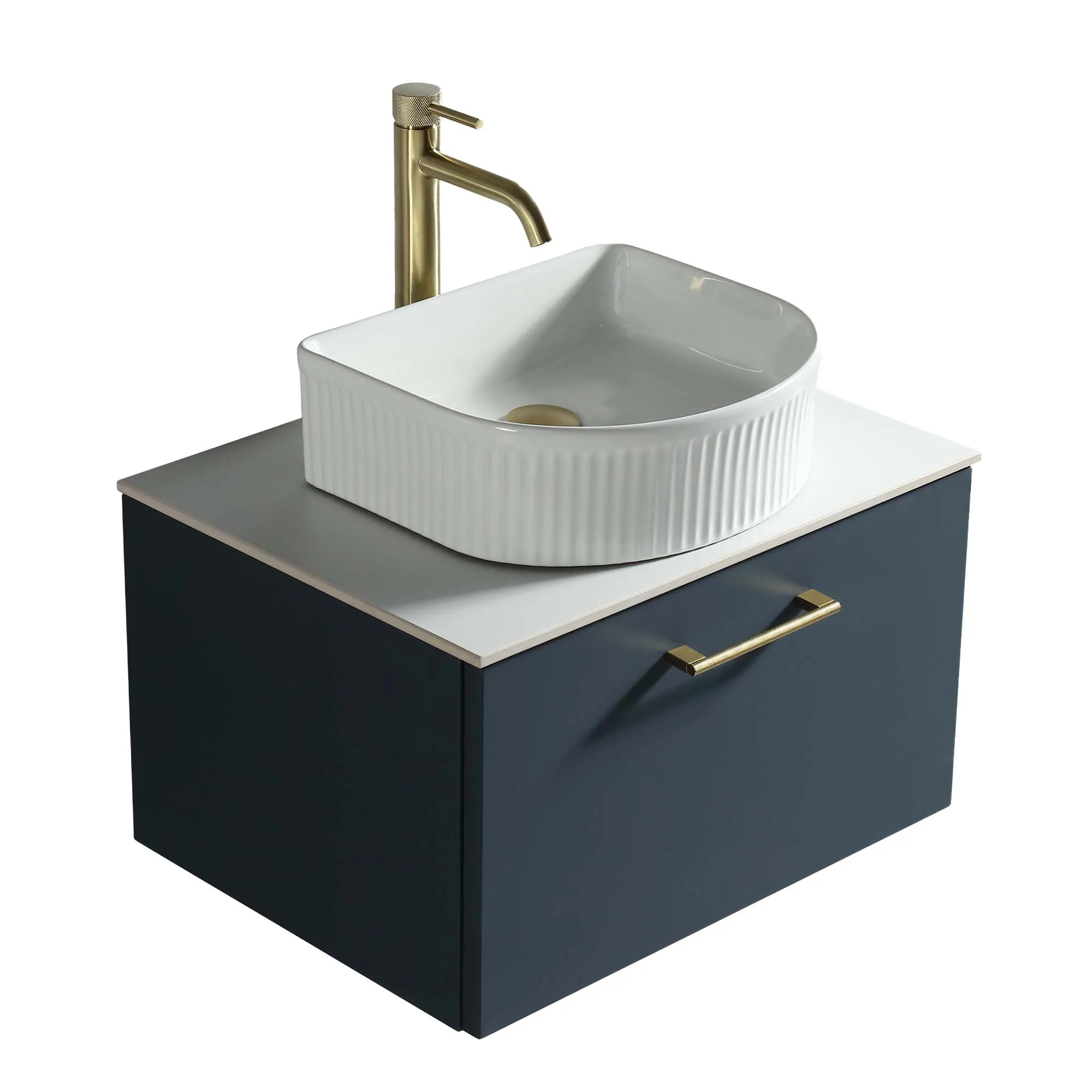 Pisa 600 Wall Mounted Vanity Unit With Worktop