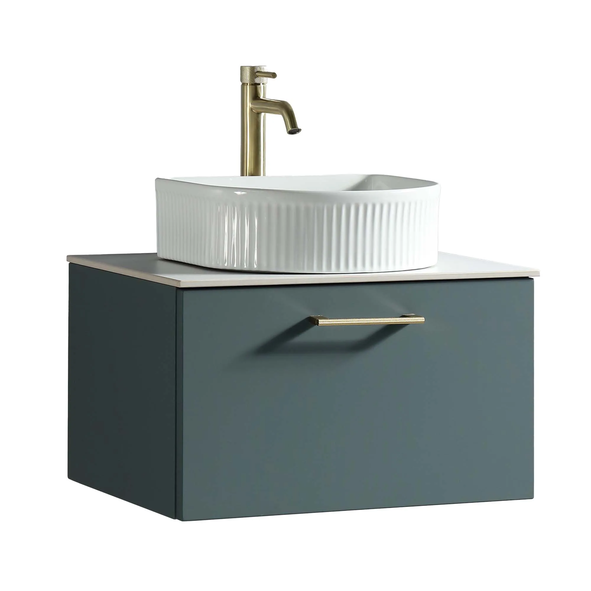 Pisa 600 Wall Mounted Vanity Unit With Worktop